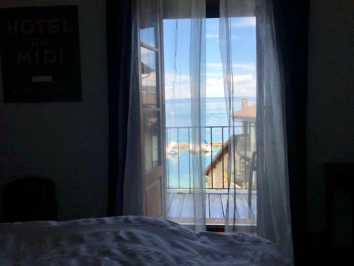 A Room With A View - Maisonnette Dans Bourg Medieval Au Bord Du Lac Leman Yvoire Eksteriør bilde