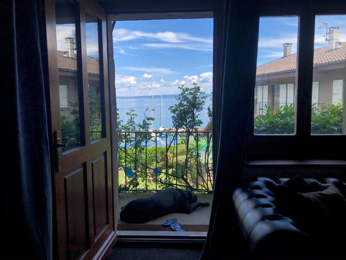 A Room With A View - Maisonnette Dans Bourg Medieval Au Bord Du Lac Leman Yvoire Eksteriør bilde